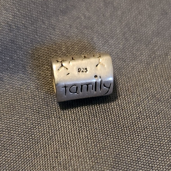 Sterling Silver Family Slide Bead Fits On Pandora Or Bella  Bracelet - Picture 3 of 7
